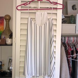 Express black and white striped reversible blouse cami. V neck.